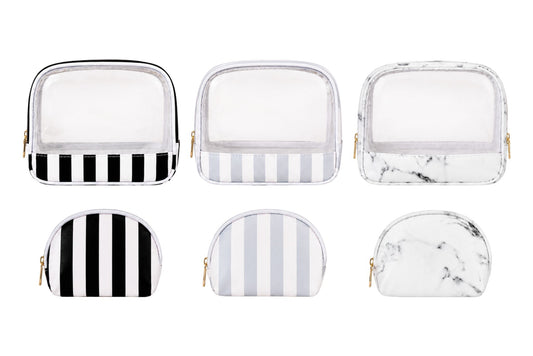 Cosmetic Bag Pk2 19x17x8cm/15x13x6cm 3 Asstd