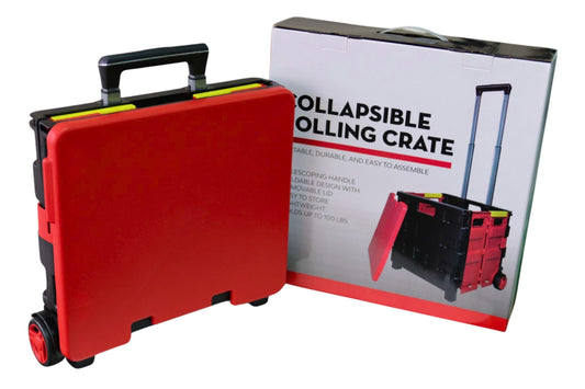 Collapsible Shopping Crate w/Wheels