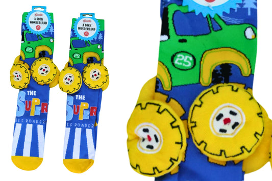 Novelty Socks Boys Tractor