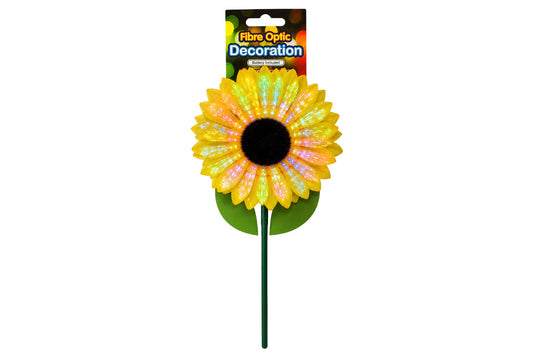 Fibre Optic Sunflower 29x15cm