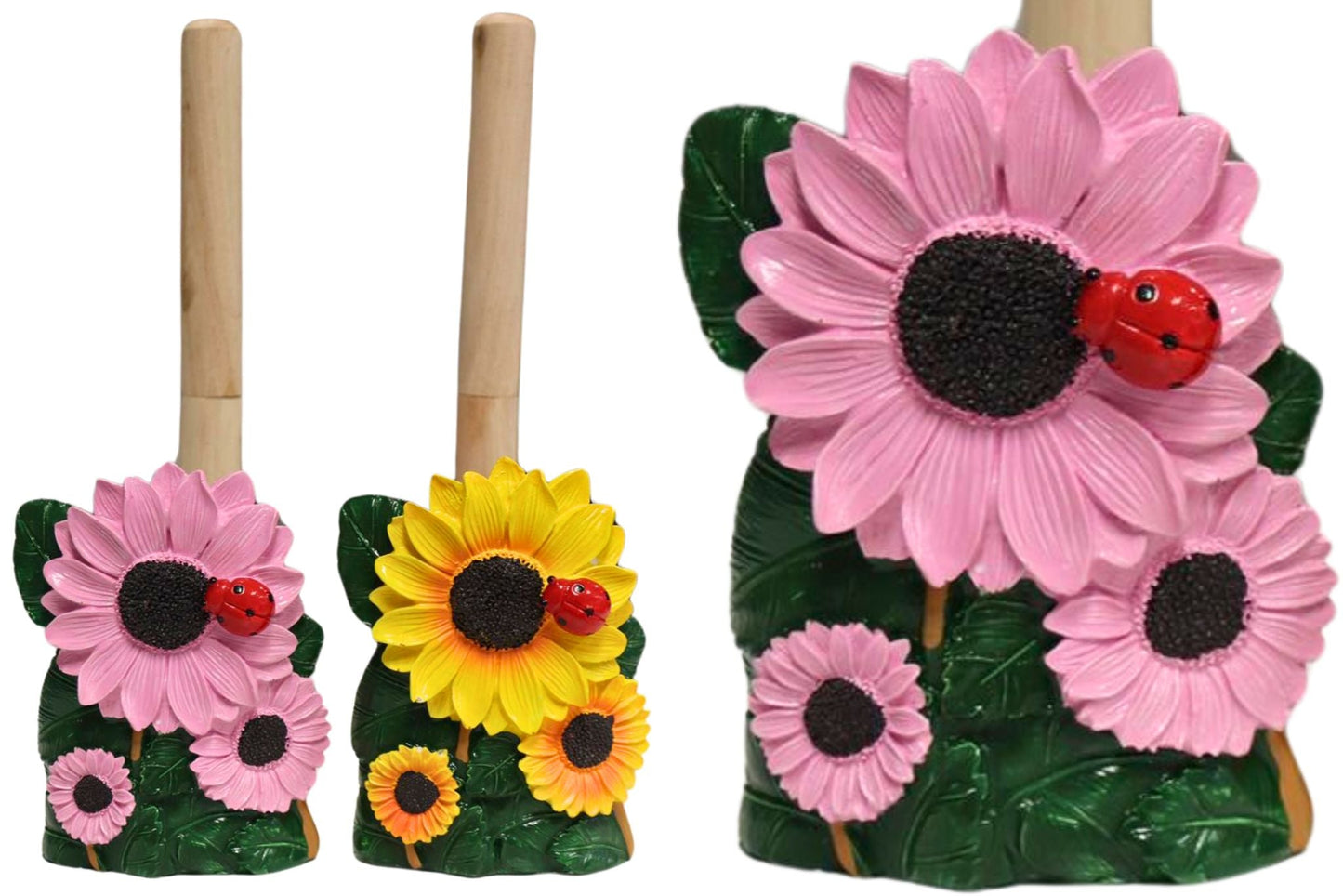 Resin Paper Towel Holder Flower 10x12.5x26cm 2 Asstd