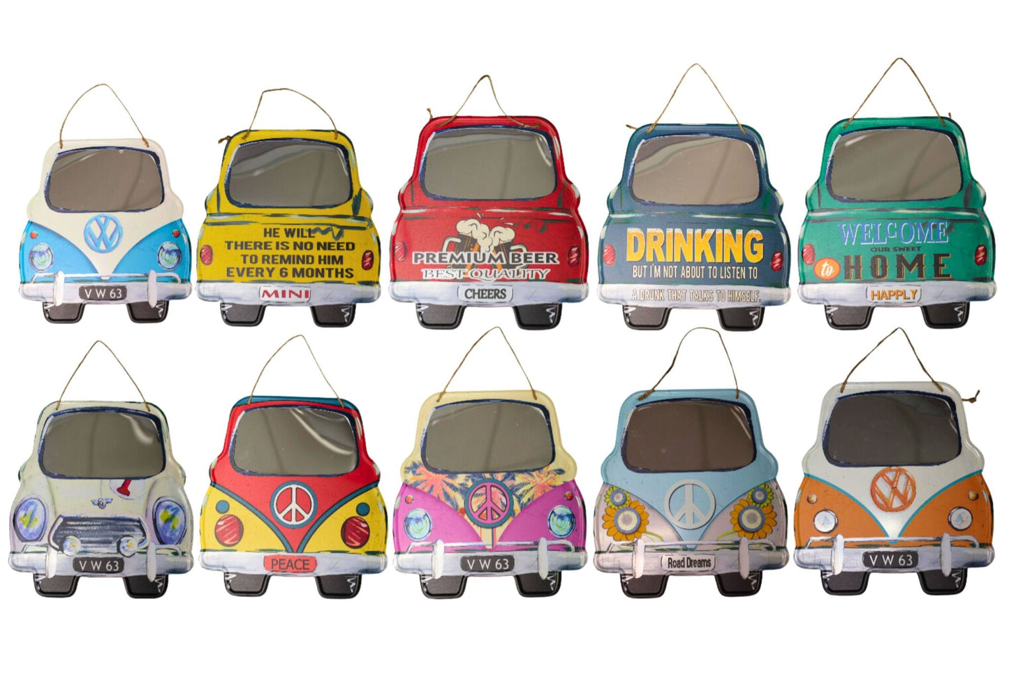Metal War Art Kombi Van Front 33x30cm 10 Asstd