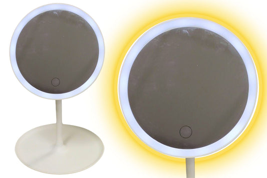 Make Up Mirror w/LED Lights 3 Warmness USB Rechargable 28x17cm