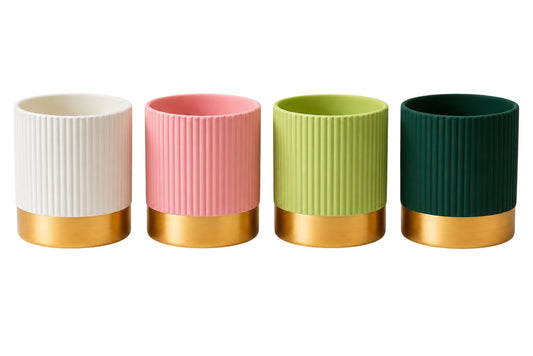 Ceramic Flower Pot 12.5x11.5cm 4 Asstd
