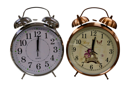 Clock Table Alarm 30x22x8cm 2 Asstd