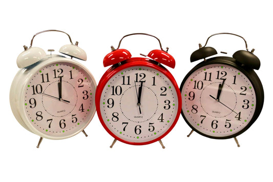 Clock Table Alarm 30x22x8cm 3 Asstd