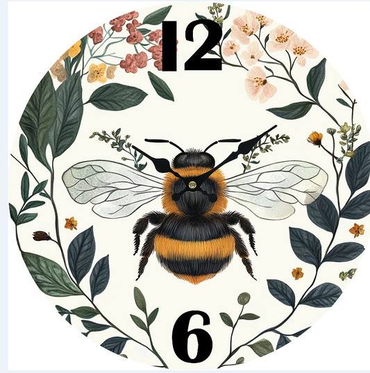 Clock Wall MDF Bee 34cm