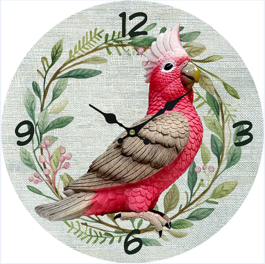 Clock Wall MDF Galah 34cm
