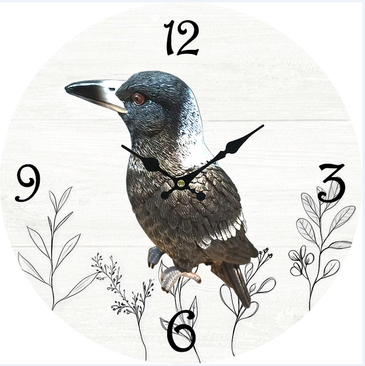 Clock Wall MDF Magpie 34cm