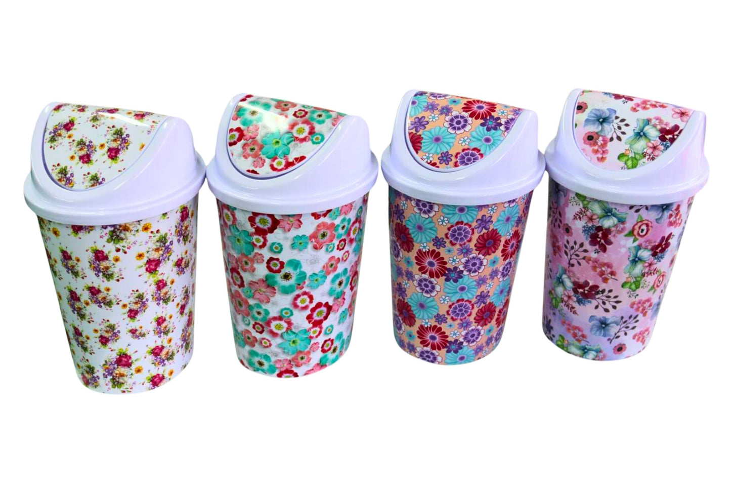 Swing Top Bin Lge 23x19.5x29.5cm 4 Asstd