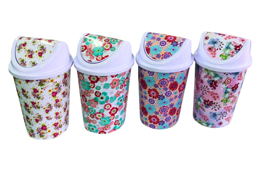 Swing Top Bin Lge 23x19.5x29.5cm 4 Asstd