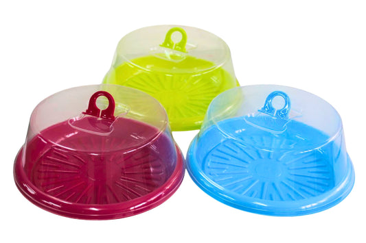 Cake Carrier Round 31x12cm 3 Asstd