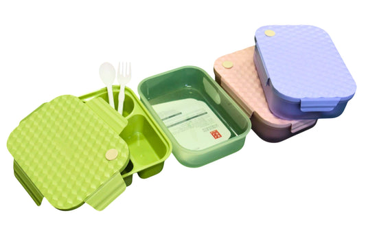 Lunchbox w/Divider & Tray 23x16x6.6cm 3 Asstd