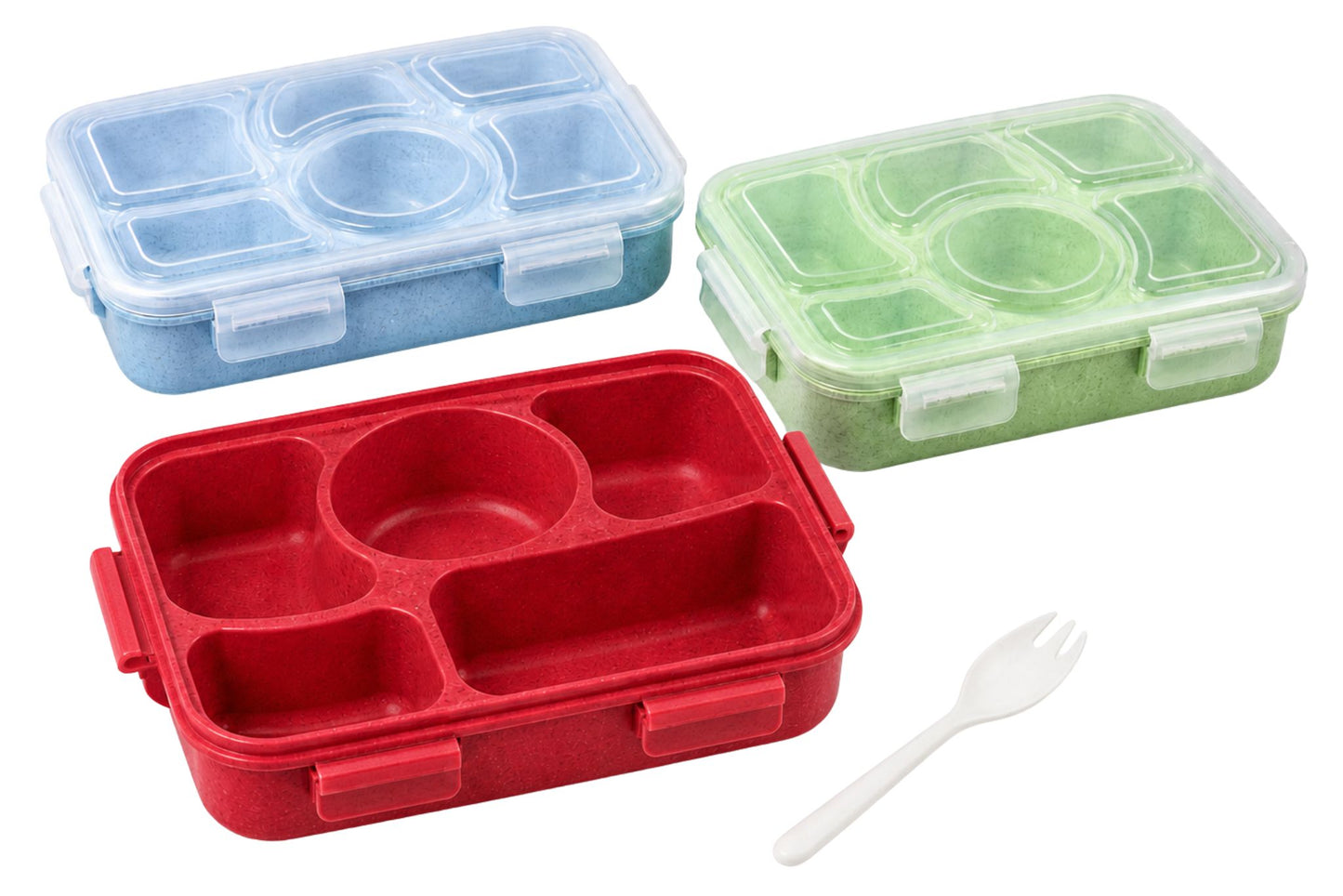 Bento Lunch Box 24x18x5.5cm 3 Asstd