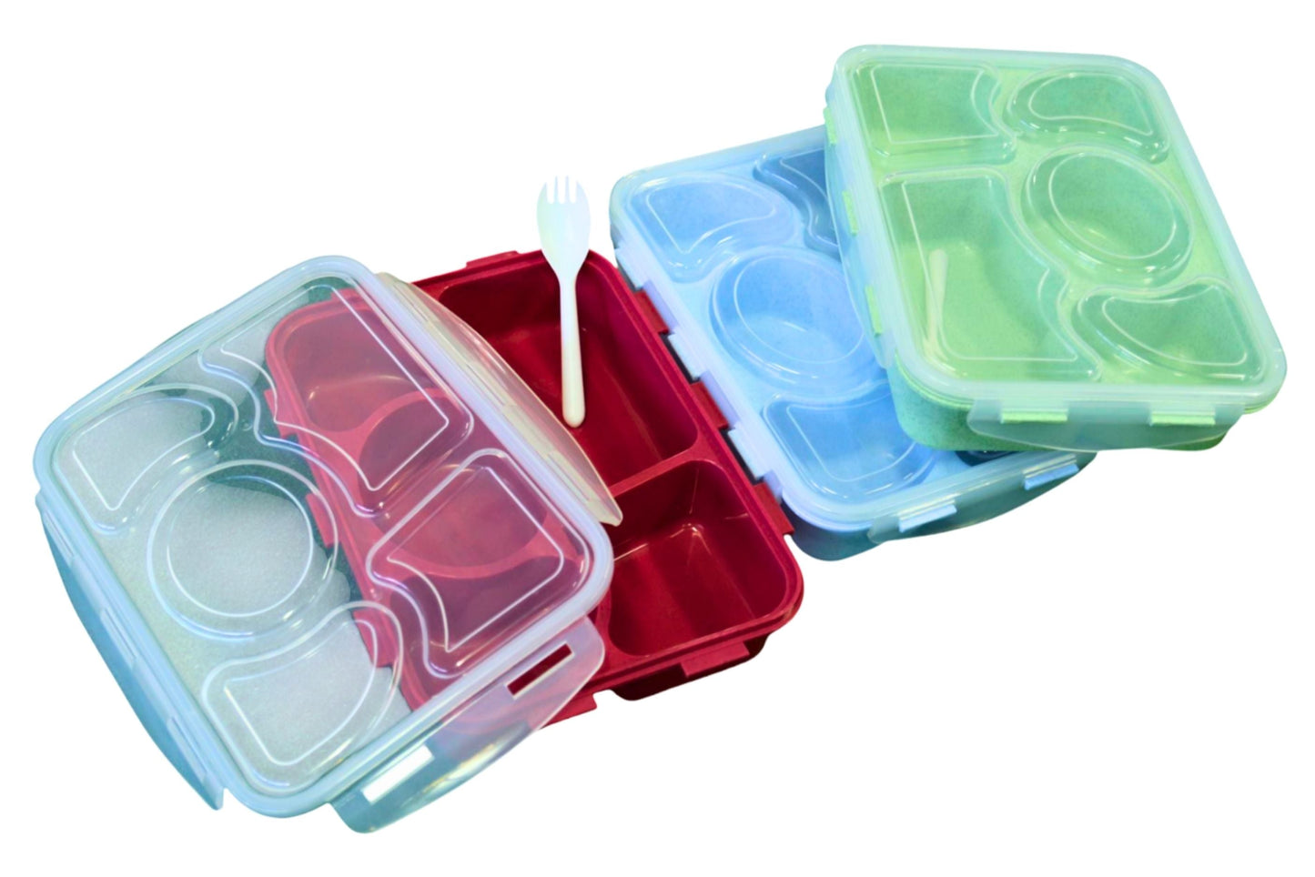 Bento Lunch Box 24x18x5.5cm 3 Asstd