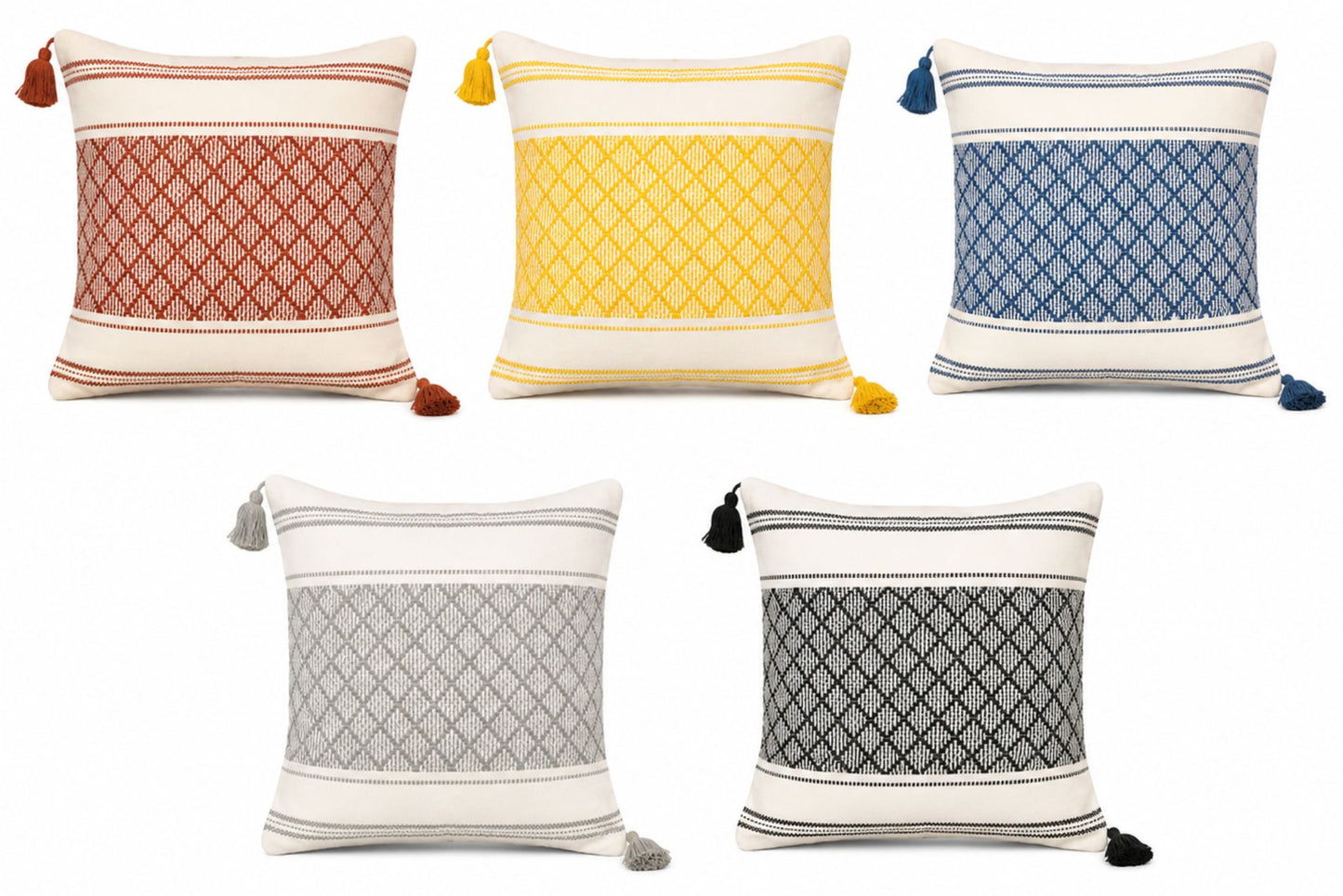 Back Cushion 45x45cm, Pillow Core 400g 5 Asstd