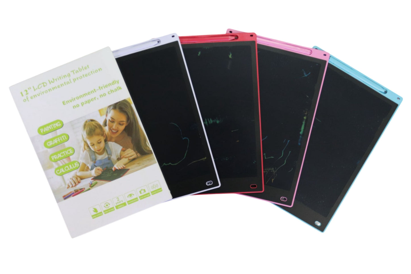 LCD Drawing Tablet 28.5x15cm 5 Asstd