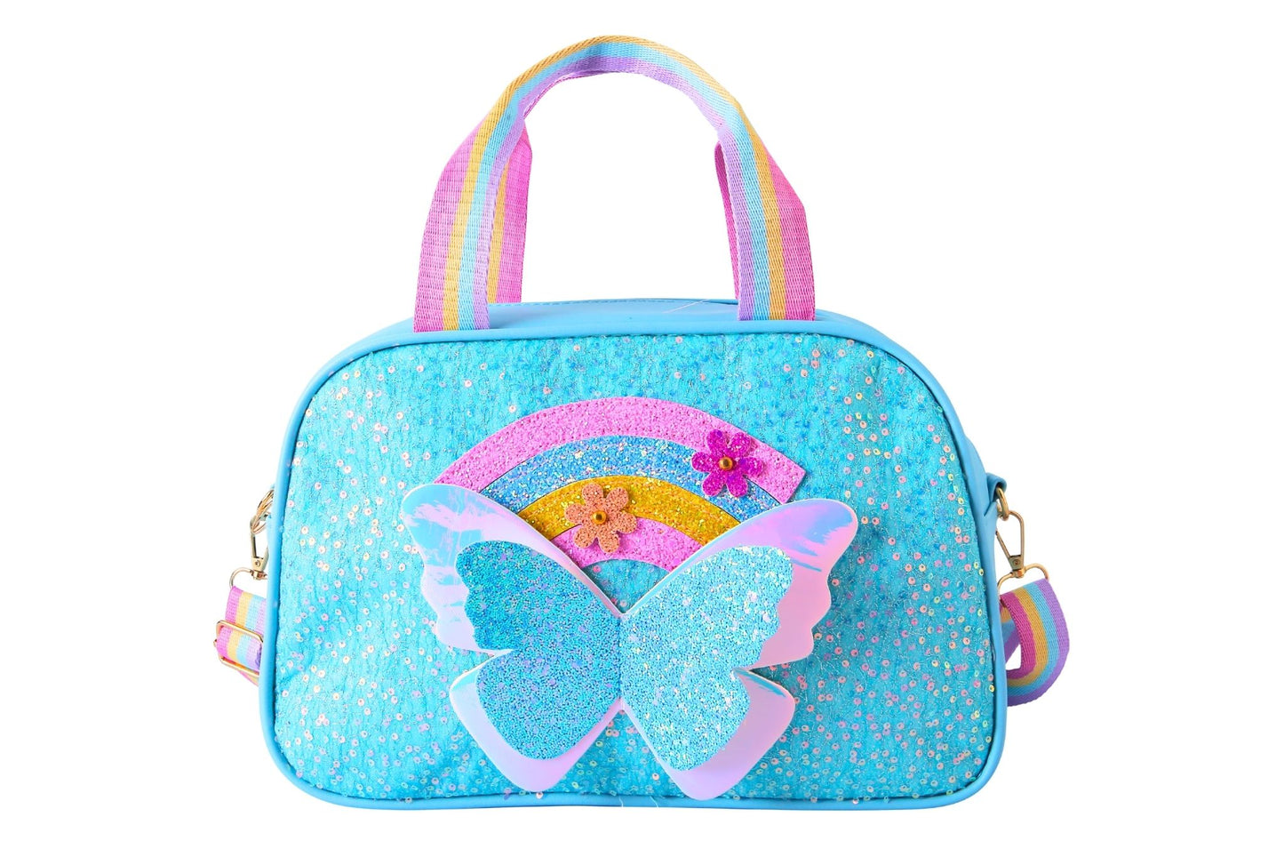 Handbag Butterfly Blue 32x21x11cm
