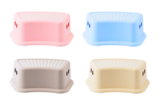 Stackable Plastic Step Stool 24.5x36.5x13cm 4 Asstd