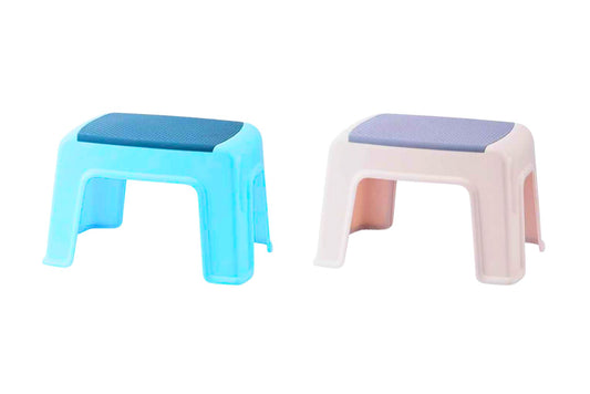 Stackable Plastic Step stool w/Anti-Slip Surface 29.5x21cm 2 Asstd