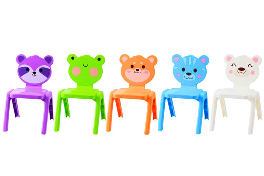 Stackable Kids Plastic Chair 5 Asstd