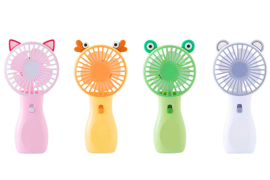 Cartoon Handheld Fan 2-Speed 4 Asstd