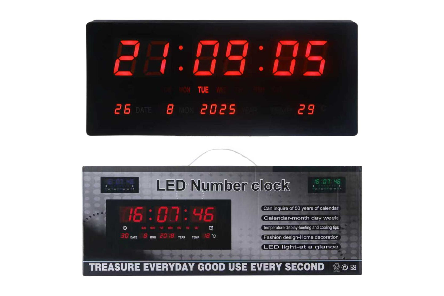 LED Digital Clock 26x13.5cm