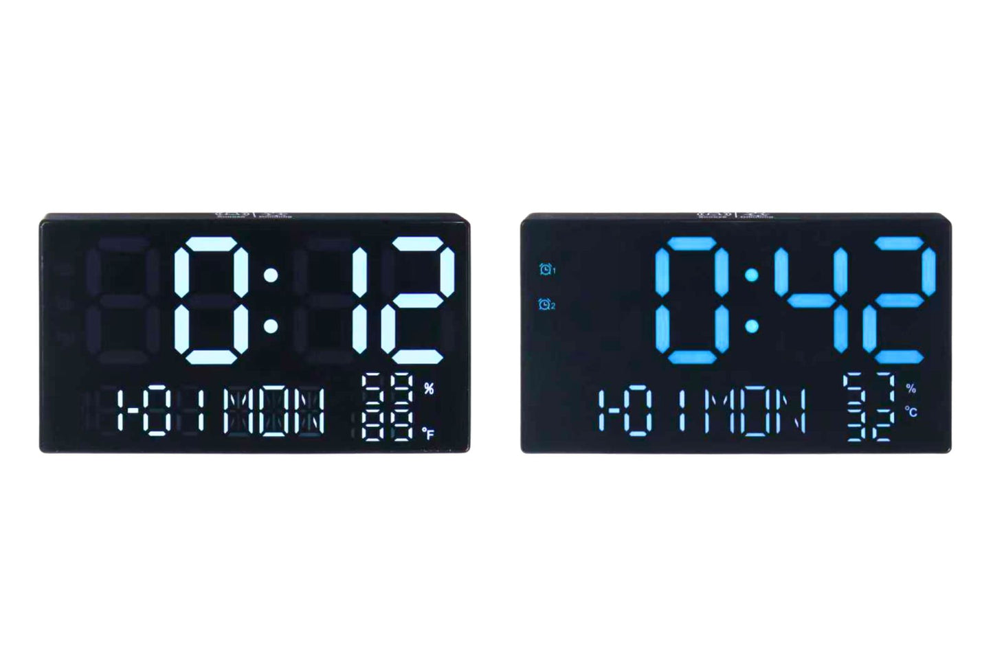 LED Digital Clock 17.7x9.7cm 2 Asstd