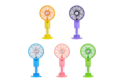 Handheld Refillable Mist Fan 3-Speed 5 Asstd