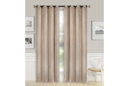 Solid Blackout Curtain 8 Grommets 137x213cm 200gsm Candy Taupe