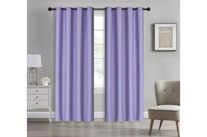 Solid Blackout Curtain 8 Grommets 137x213cm 200gsm Angel Lavender