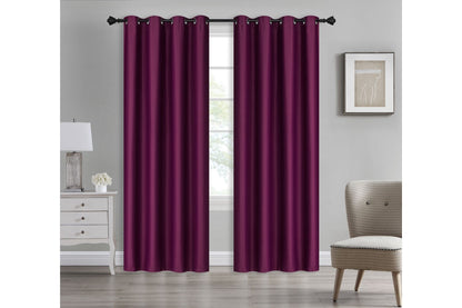 Solid Blackout Curtain 8 Grommets 137x213cm 200gsm Angel Dark Purple