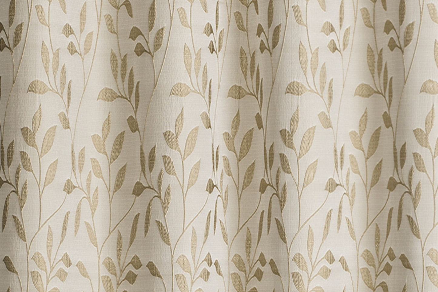 Crushed Jacquard Curtain 8 Grommets 137x213cm 150gsm Chloe Beige