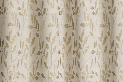 Crushed Jacquard Curtain 8 Grommets 137x213cm 150gsm Chloe Beige