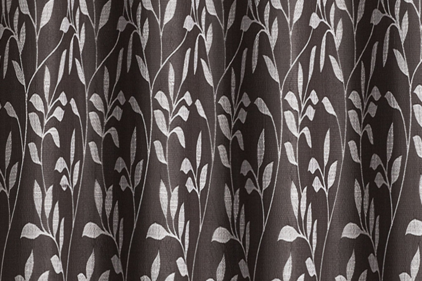 Crushed Jacquard Curtain 8 Grommets 137x213cm 150gsm Chloe Chocolate