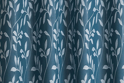 Crushed Jacquard Curtain 8 Grommets 137x213cm 150gsm Chloe Turquoise