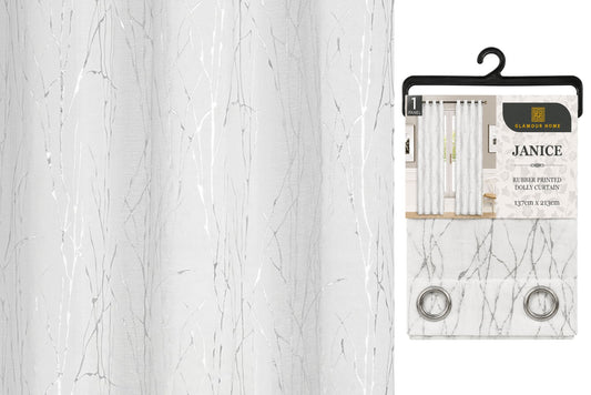 Curtain 8 Grommets 137x213cm 70gsm Dolly White