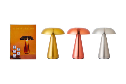 Metal LED Table Lamp 3-Colours 20x15 cm 3 Asstd
