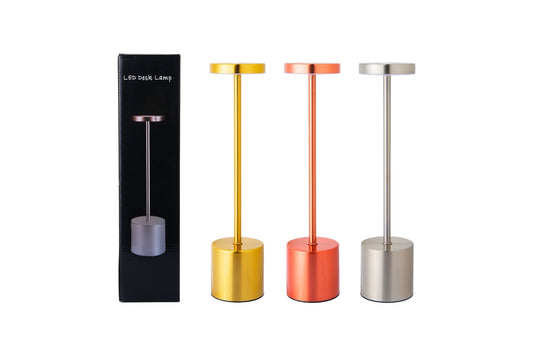 Metal LED Table Lamp 3-Colours 8x34cm 3 Asstd