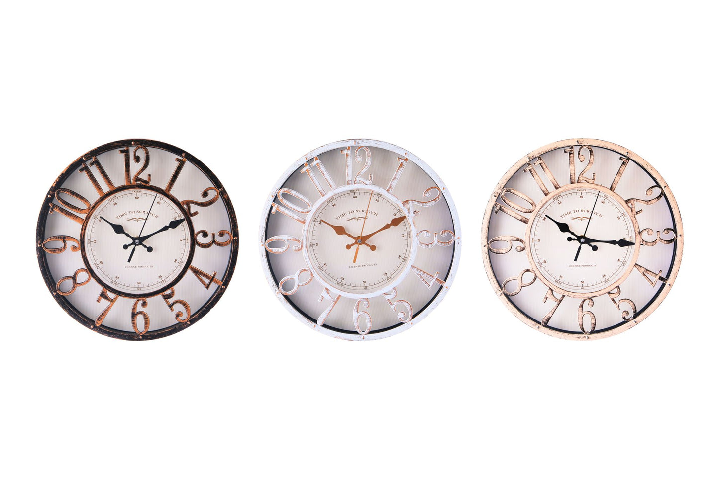 Wall Clock 30cm 3 Asstd