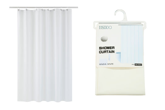 PEVA Shower Curtain White 180x180cm