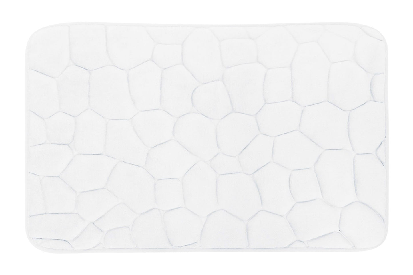 Bathroom Floor Mat Absorbent Stone Pattern White 45x70cm