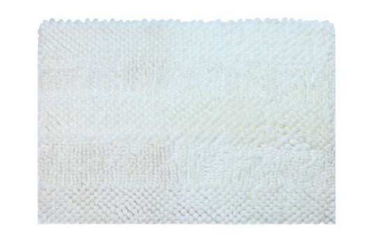 Chenille Pile Bath Mat White 45x70cm