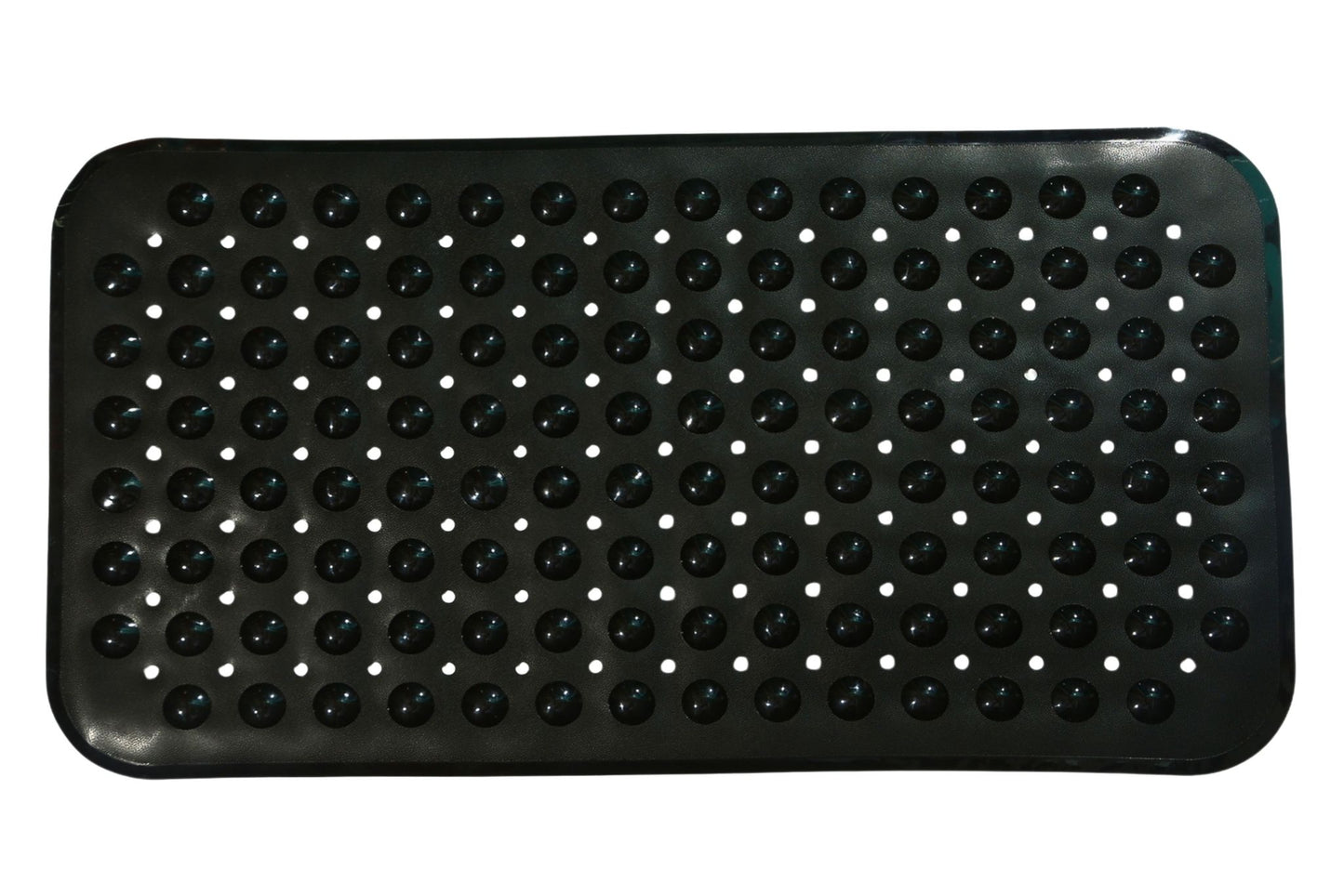 PVC Bath Mat Retangular Dotted Black 70x38cm