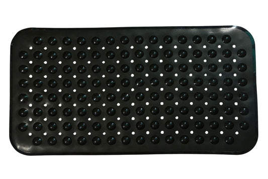 PVC Bath Mat Retangular Dotted Black 70x38cm