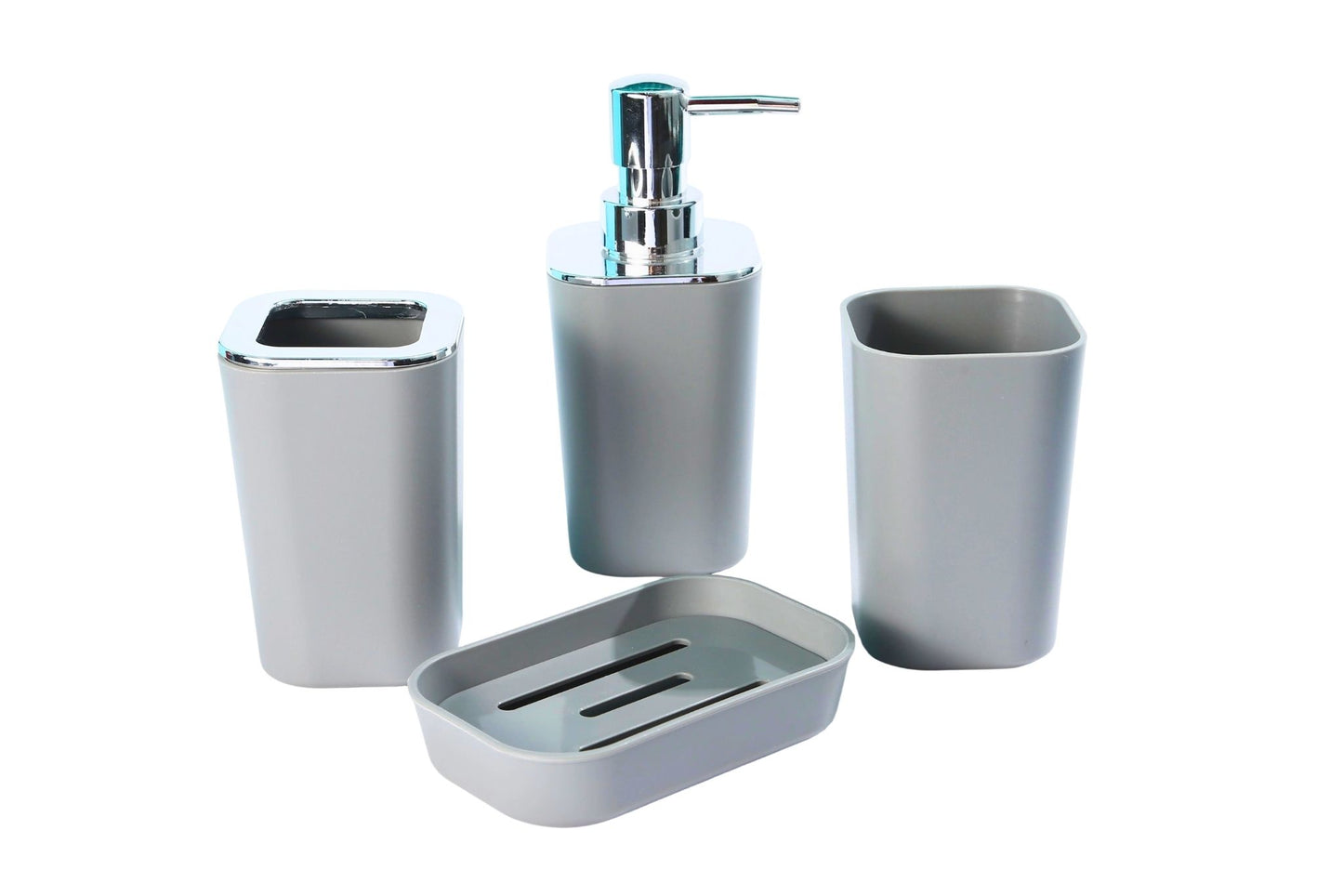 Bathroom Accessory Grey 4pcs Set
