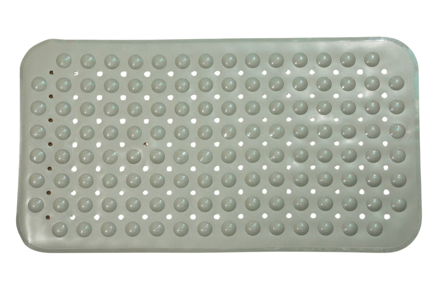 PVC Bath Mat Retangular Dotted Grey 70x38cm