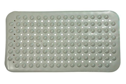 PVC Bath Mat Retangular Dotted Grey 70x38cm