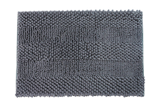 Chenille Pile Bath Mat Grey 45x70cm