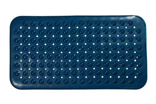 PVC Bath Mat Retangular Dotted Navy 70x38cm